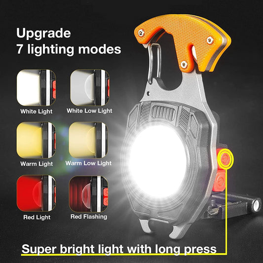 Snappify Tech | 10-in-1 Multifunctional LED Rechargeable Keychain Light