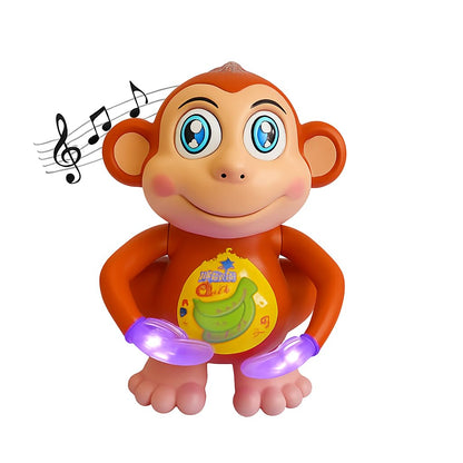 Snappify Tech | 360° Flipping Musical Monkey Toy with LED Lights