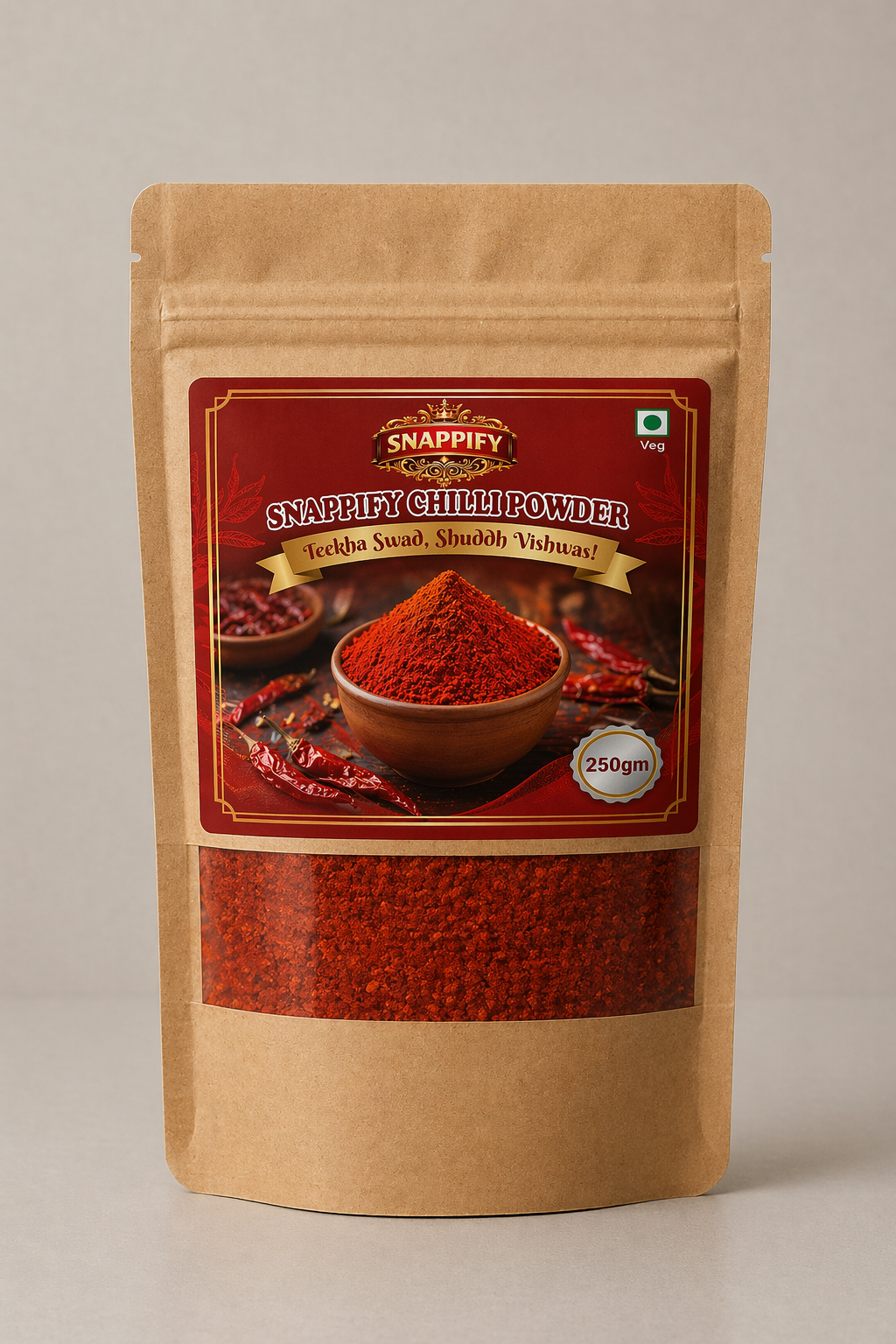 Snappify Pure Red Chilli Powder | Teekha aur Chatpata (250g)
