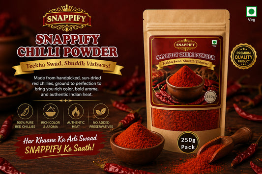 Snappify Pure Red Chilli Powder | Teekha aur Chatpata (250g)