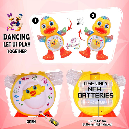 Snappify Tech | Musical Dancing Duck Toy with 3D LED Lights