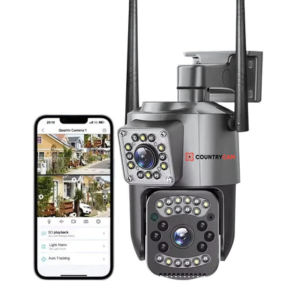 Snappify Tech: WiFi/4G Wireless Security Camera 4MP Ultra HD Dual Lens Two-Way Audio Motion Detection V380 App Camera