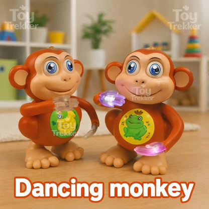 Snappify Tech | 360° Flipping Musical Monkey Toy with LED Lights
