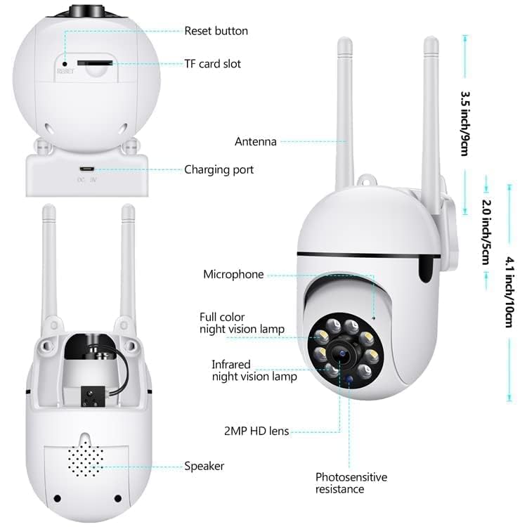 Snappify Tech | 360° WiFi PTZ Outdoor Security Camera