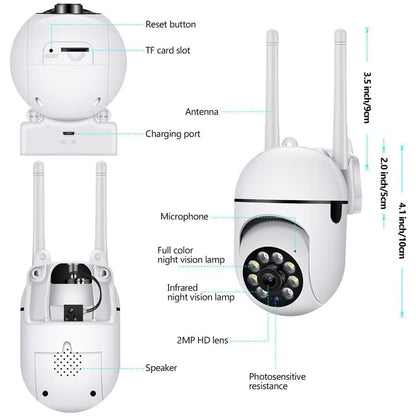 Snappify Tech | 360° WiFi PTZ Outdoor Security Camera