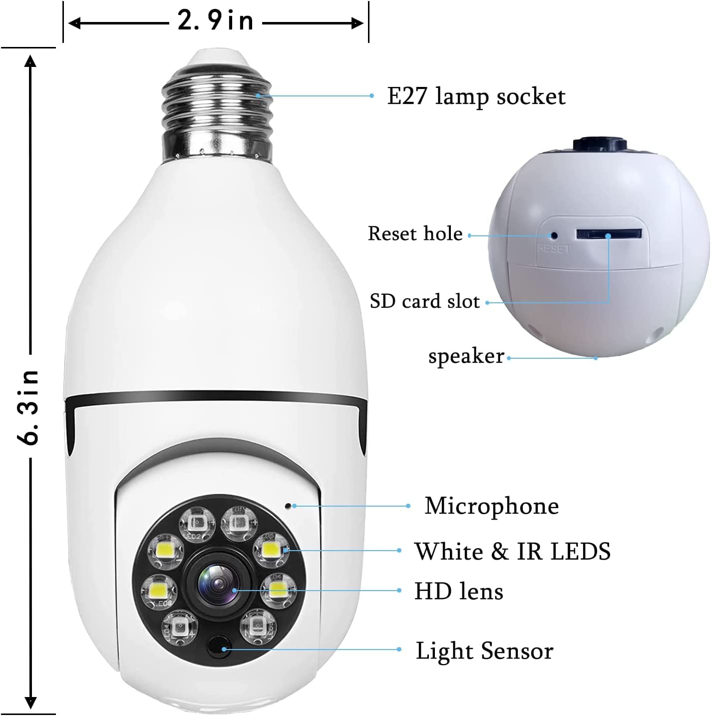 Snappify Tech | 360° Smart WiFi Panoramic Bulb Camera