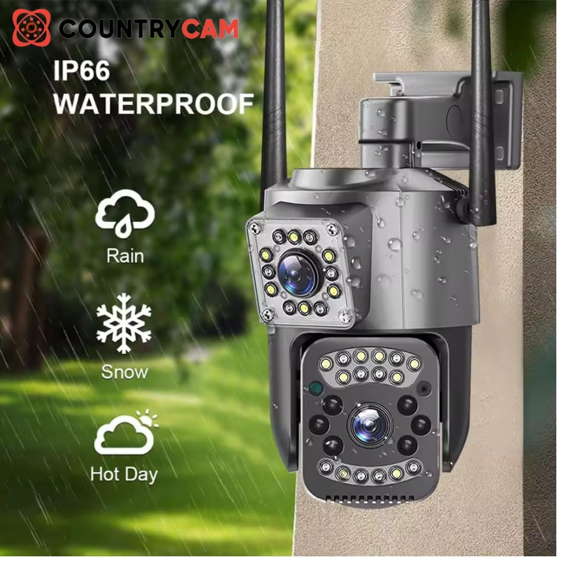 Snappify Tech: WiFi/4G Wireless Security Camera 4MP Ultra HD Dual Lens Two-Way Audio Motion Detection V380 App Camera