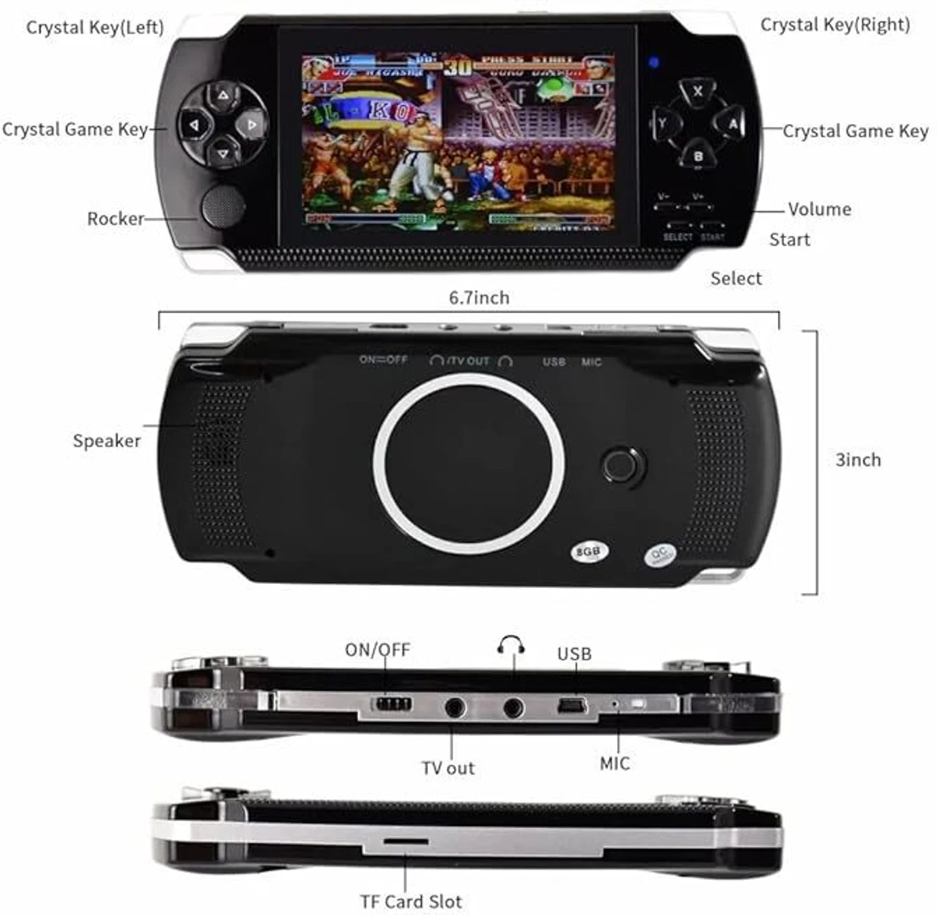 Snappify Tech | X6 Retro Handheld Video Game Console