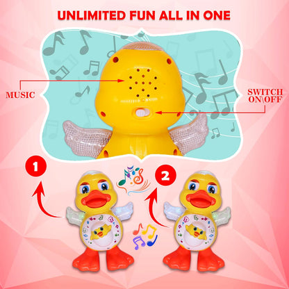 Snappify Tech | Musical Dancing Duck Toy with 3D LED Lights