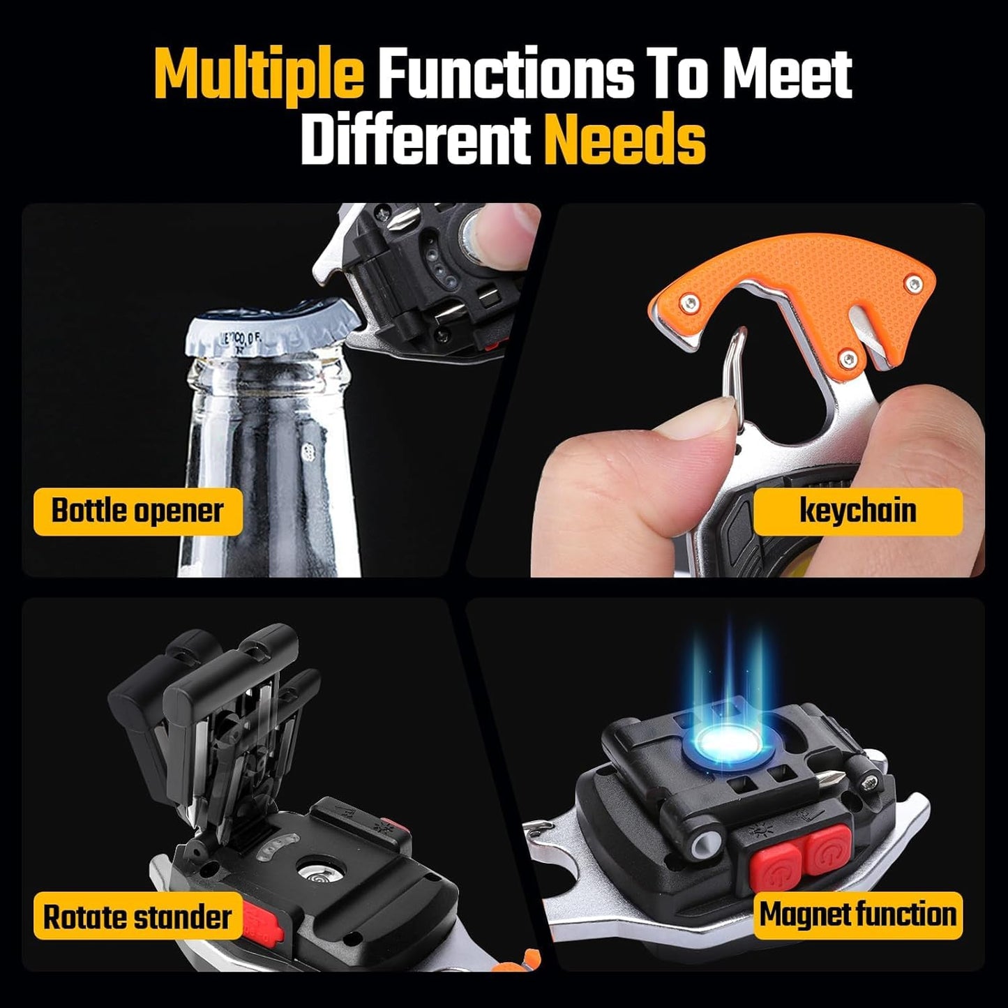 Snappify Tech | 10-in-1 Multifunctional LED Rechargeable Keychain Light