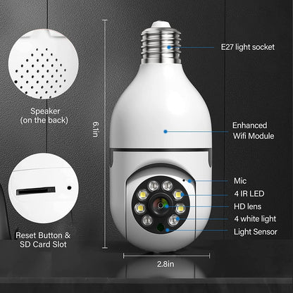 Snappify Tech | 360° Smart WiFi Panoramic Bulb Camera