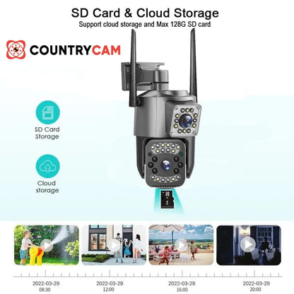 Snappify Tech: WiFi/4G Wireless Security Camera 4MP Ultra HD Dual Lens Two-Way Audio Motion Detection V380 App Camera