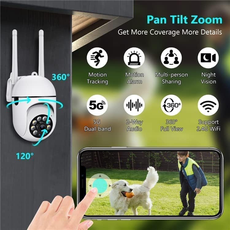 Snappify Tech | 360° WiFi PTZ Outdoor Security Camera