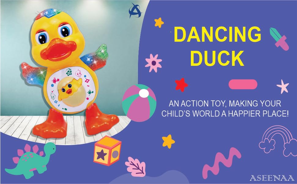 Snappify Tech | Musical Dancing Duck Toy with 3D LED Lights