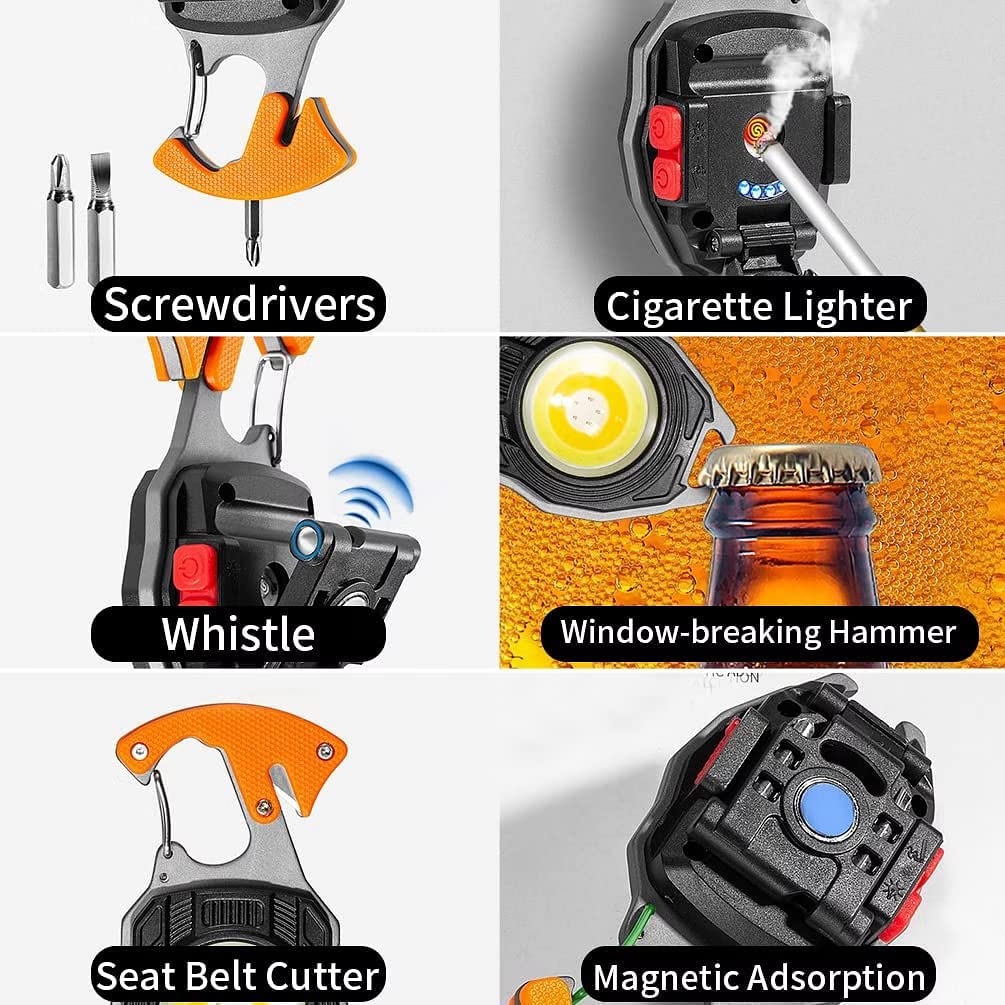 Snappify Tech | 10-in-1 Multifunctional LED Rechargeable Keychain Light