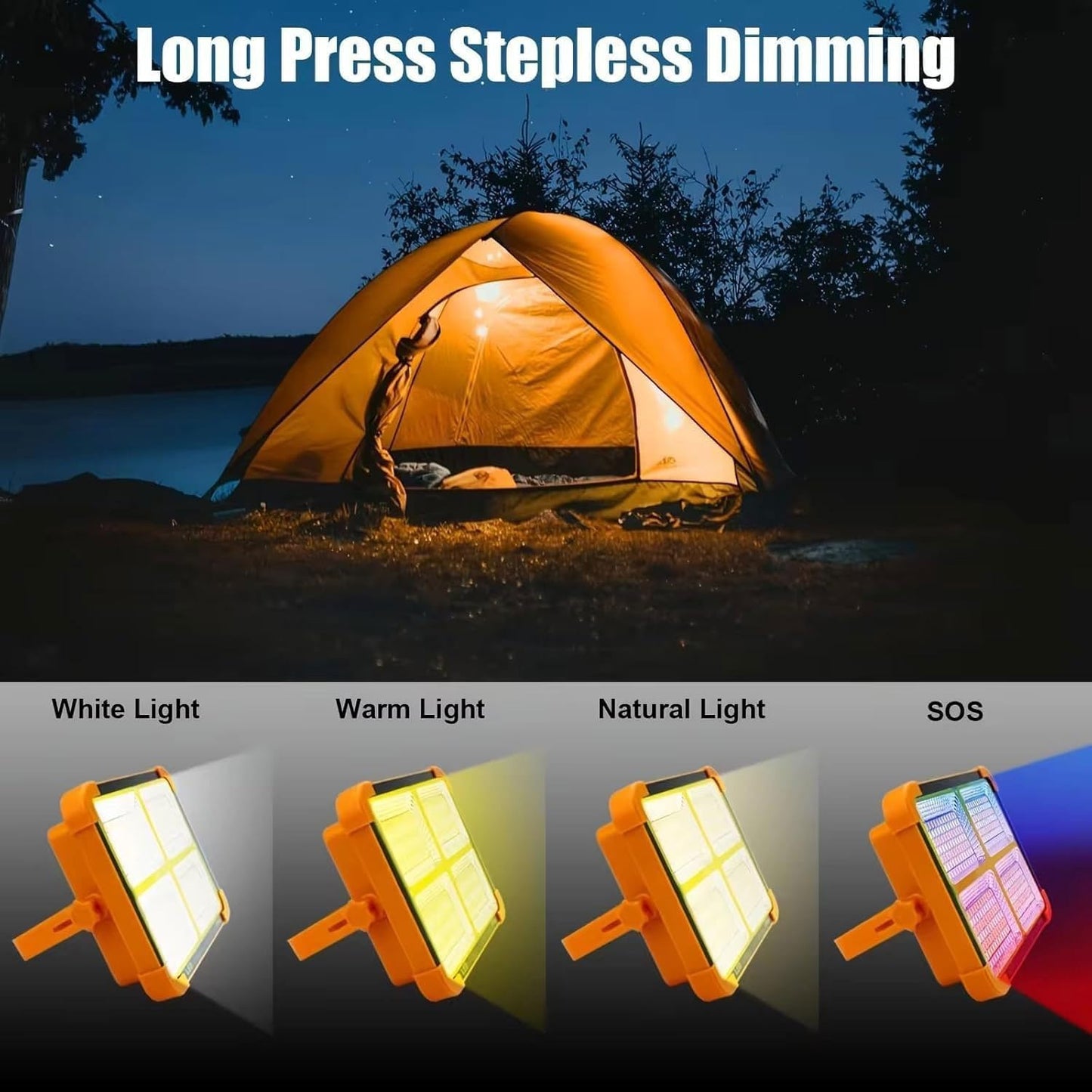 Snappify Tech | Multi-Functional Solar Rechargeable LED Flood Light