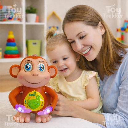 Snappify Tech | 360° Flipping Musical Monkey Toy with LED Lights