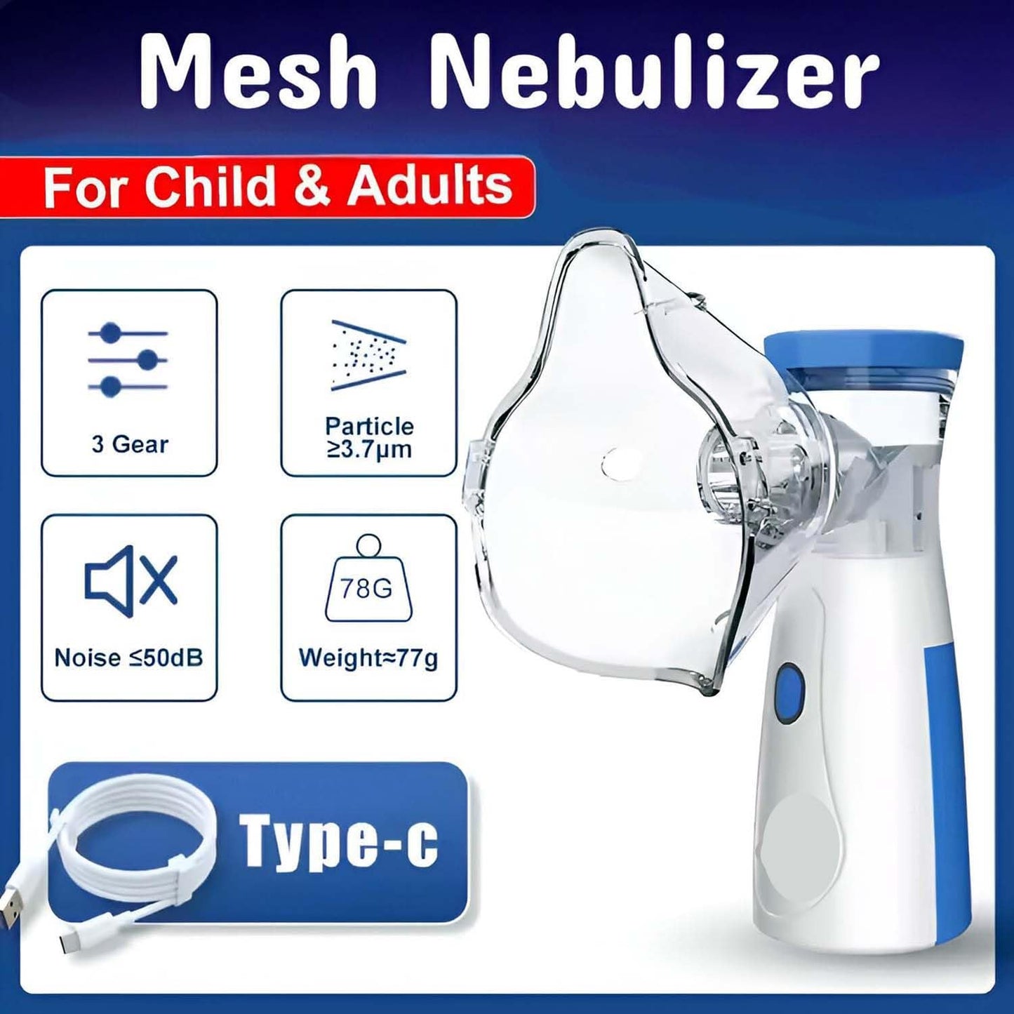 Snappify Tech | Portable Handheld Mesh Nebulizer