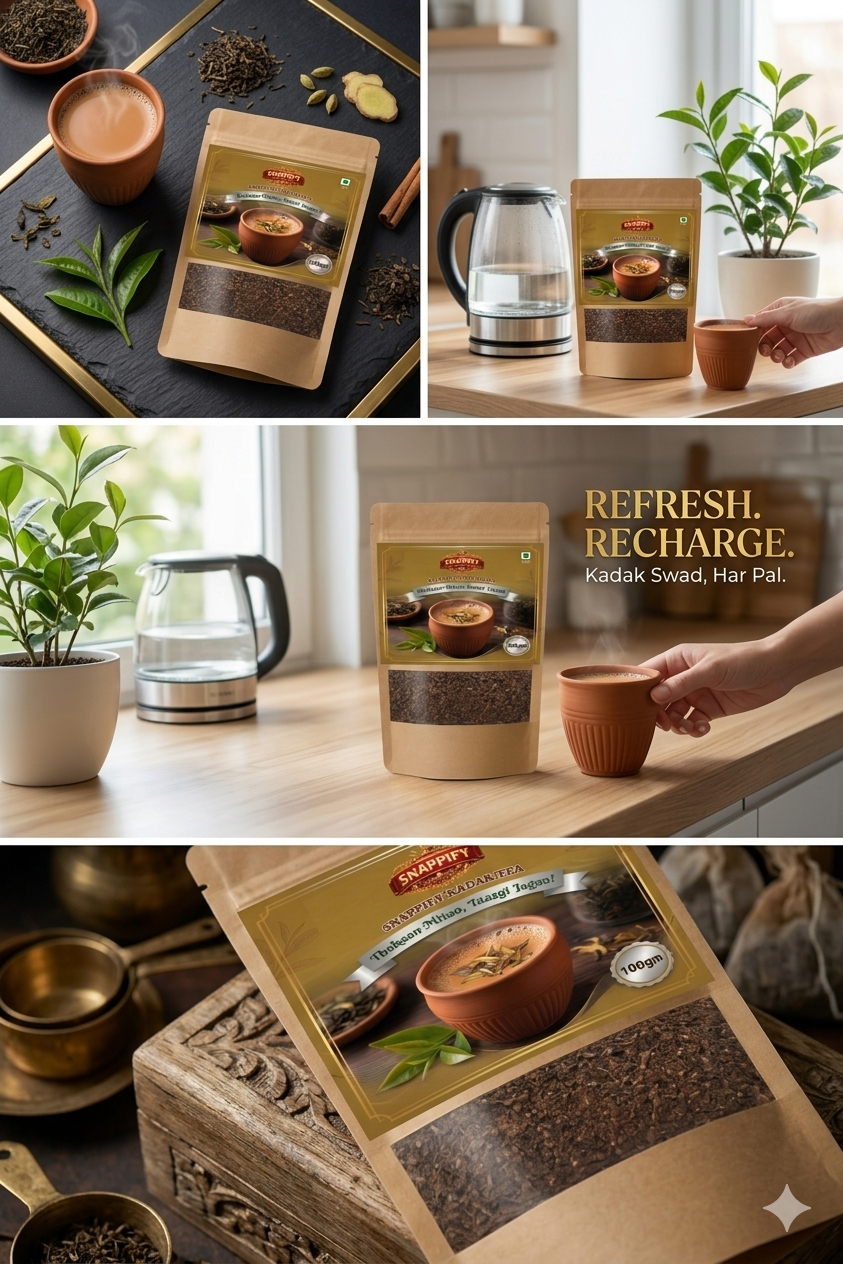 Snappify Premium Kadak Tea | Shuddhata Aur Swaad Ka Waada (500g)