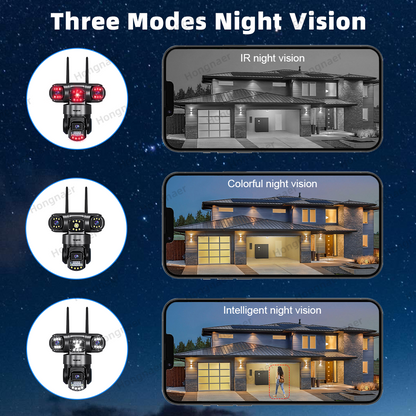Snappify Tech: New Technology 3 Lens Indoor Outdoor Wireless WiFi 4G Network PTZ IP Camera 380 V380 Pro CCTV 4G Sim Card WiFi Security Camera