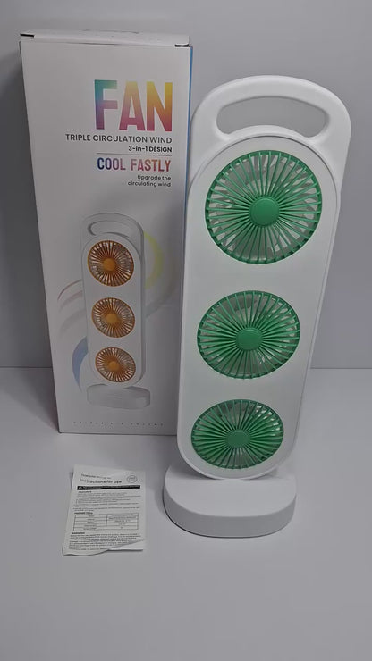 Snappify Tech | Triple Turbo Portable Desktop & Camping Fan